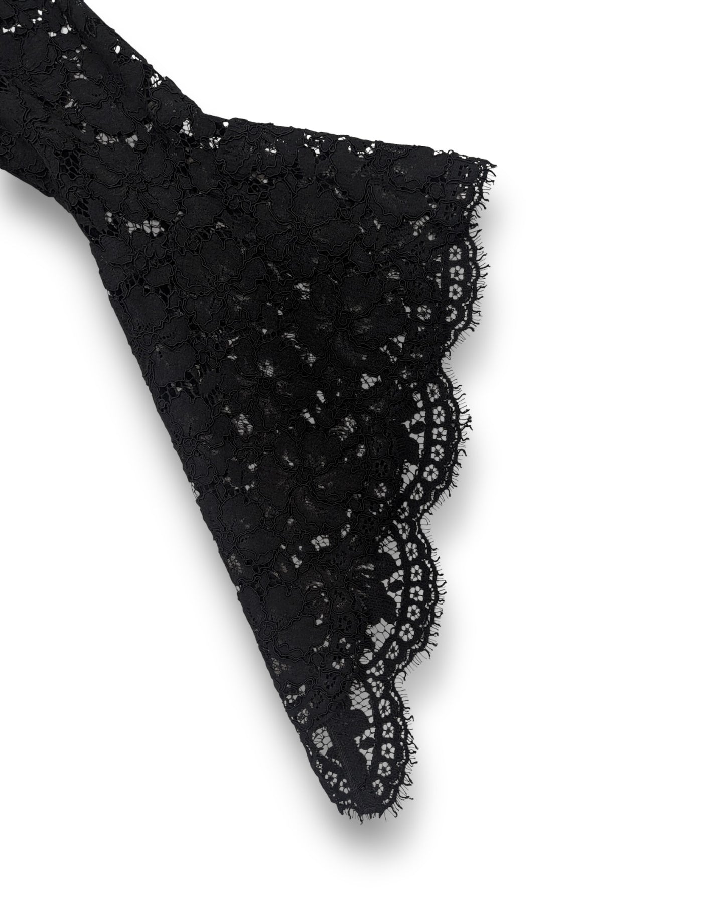 Soléne Fan Sleeve Midi Dress in Lace & Silk