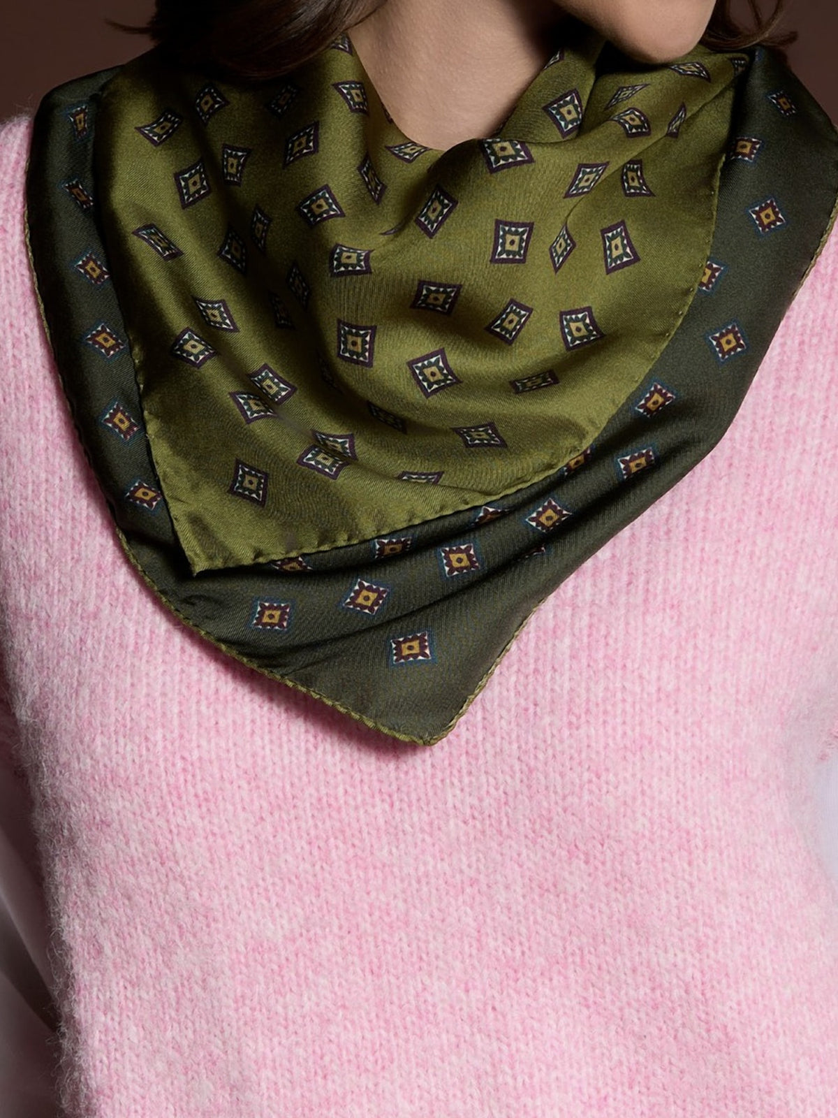 Barbieri Foulard Double Face Silk Scarf