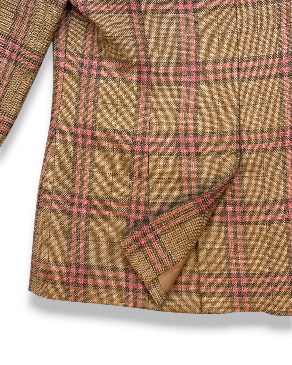Vera Wool Jacket in Sand Plaid