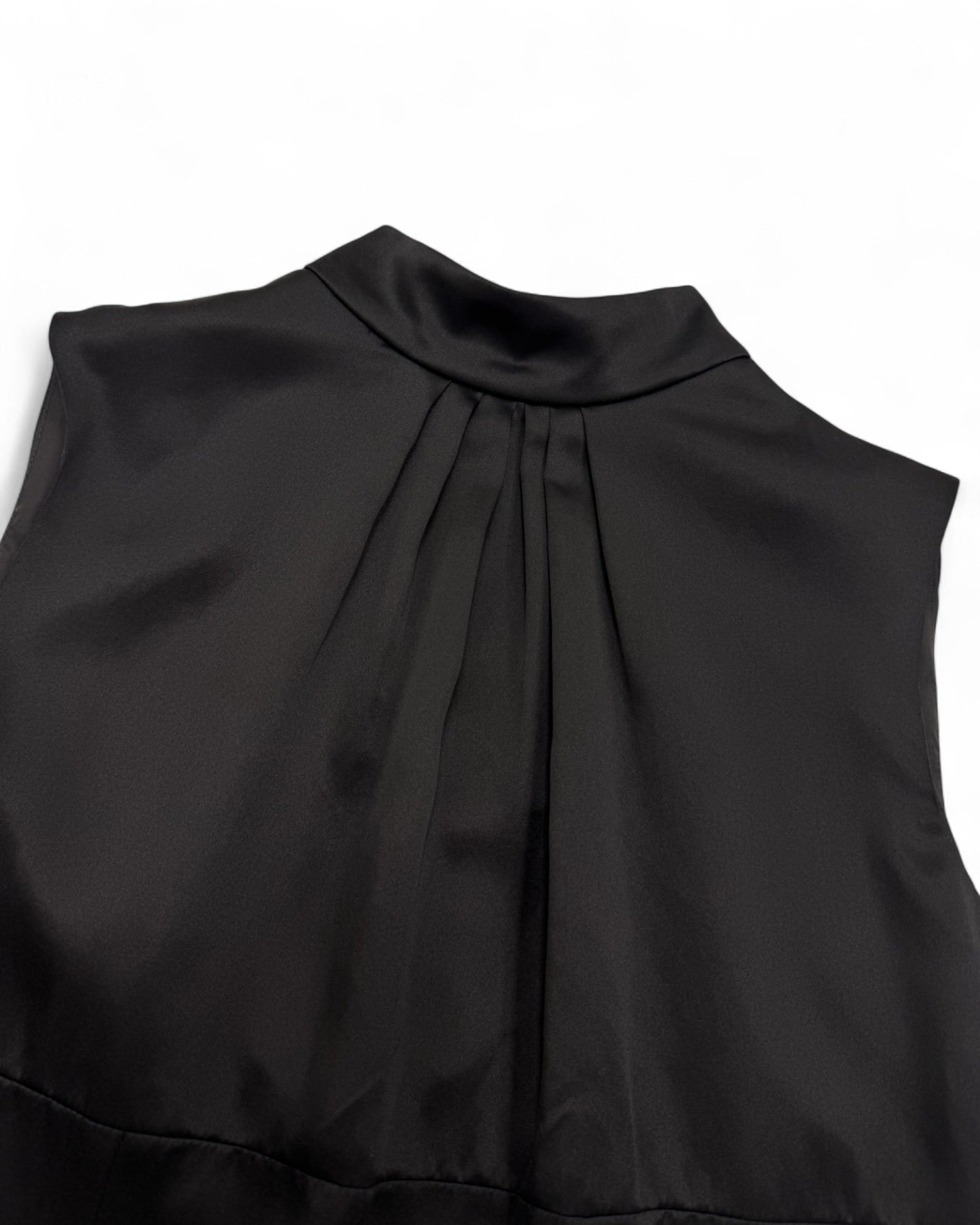 Safia Mock Neck Silk Top