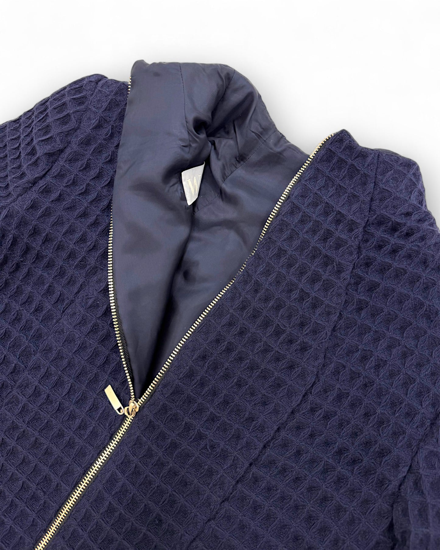 Ziri Funnel Neck Dress in Woven Wool