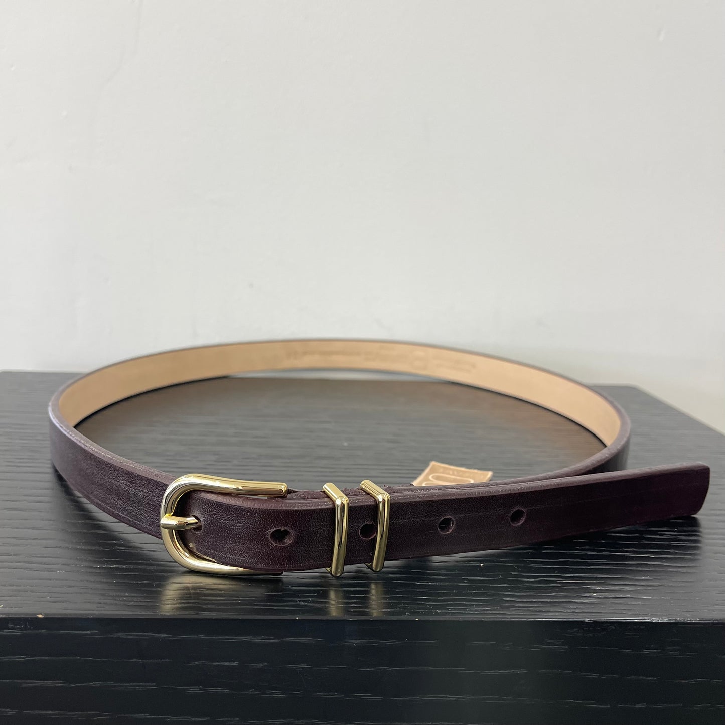 Brave Leather - Julane Belt - Autumn Colour Palette - brown leather belt and gold buckle.