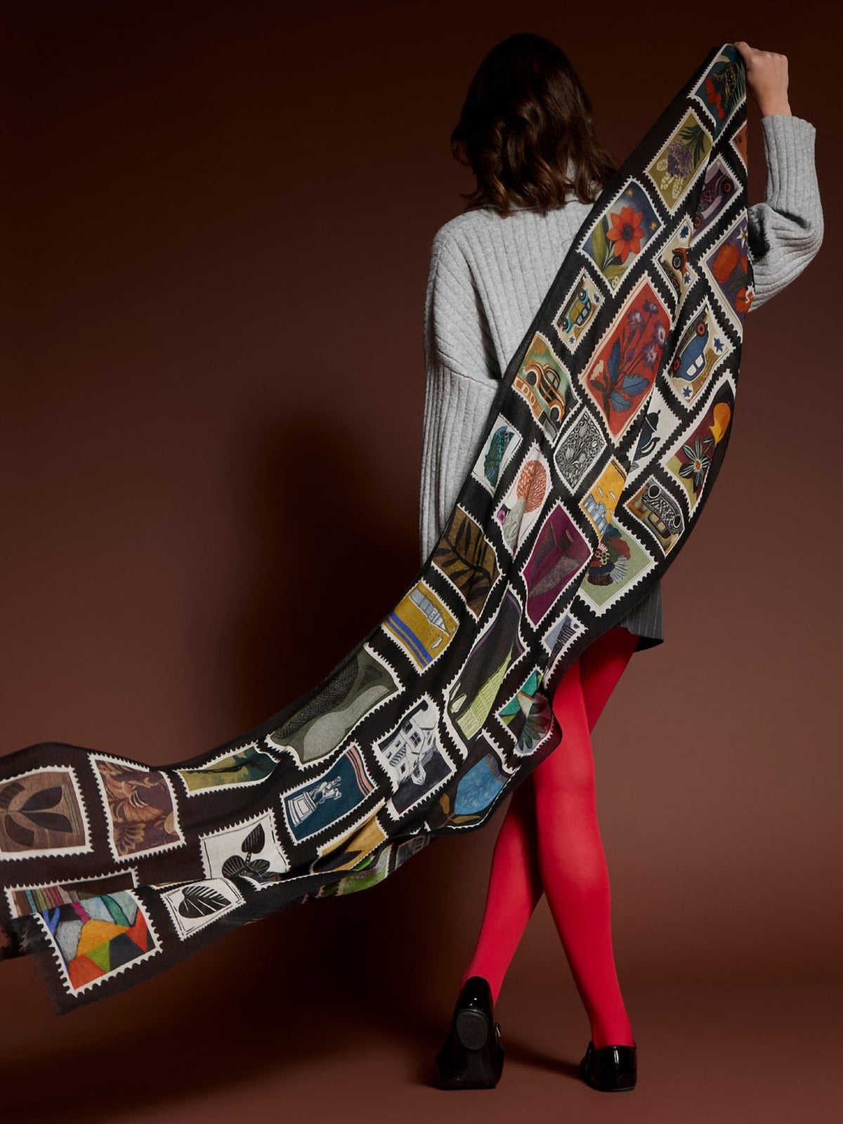 Barbieri Postage Stamp Wool Scarf
