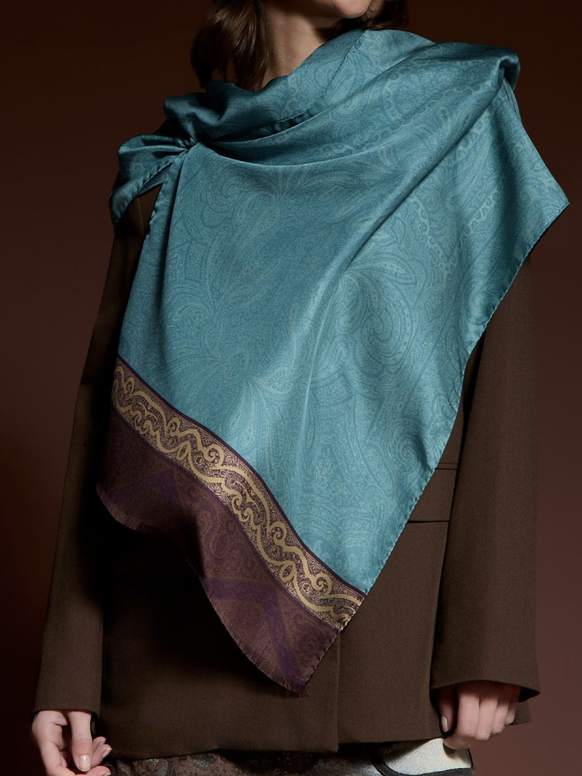 Barbieri Damask Twill Silk Scarf
