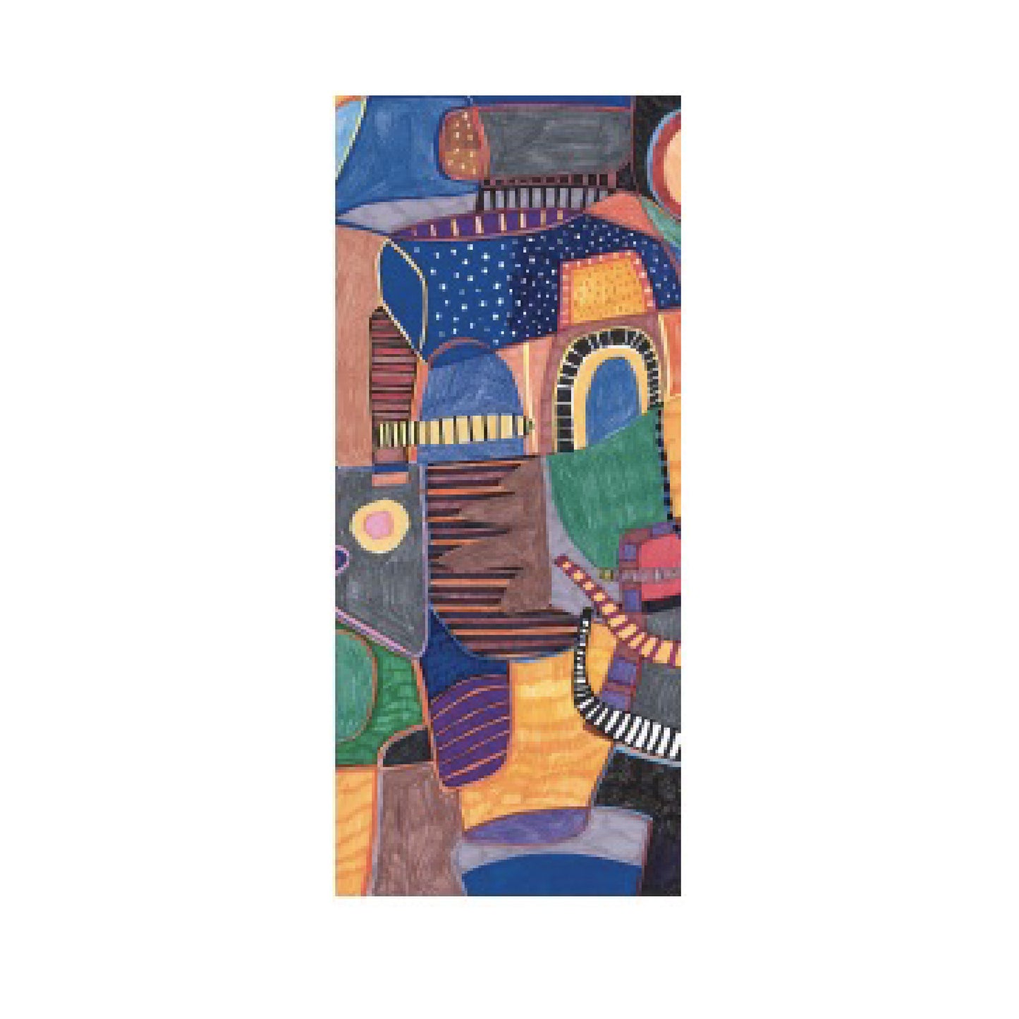 Shapes and Prints Wool Twill Scarf