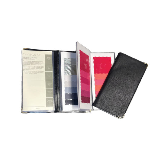 Colour analysis fabric wallet book with 48 shades and colours