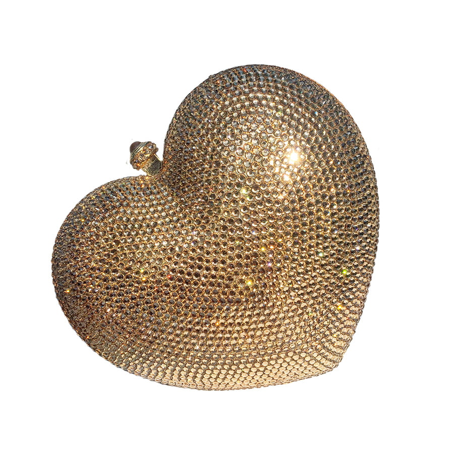 Swarovski Crystal Evening Clutch — Gold, Gold | Handmade in Canada | W10 — one of a kind Swarovski crystal, handmade in Canada by W10 Colours