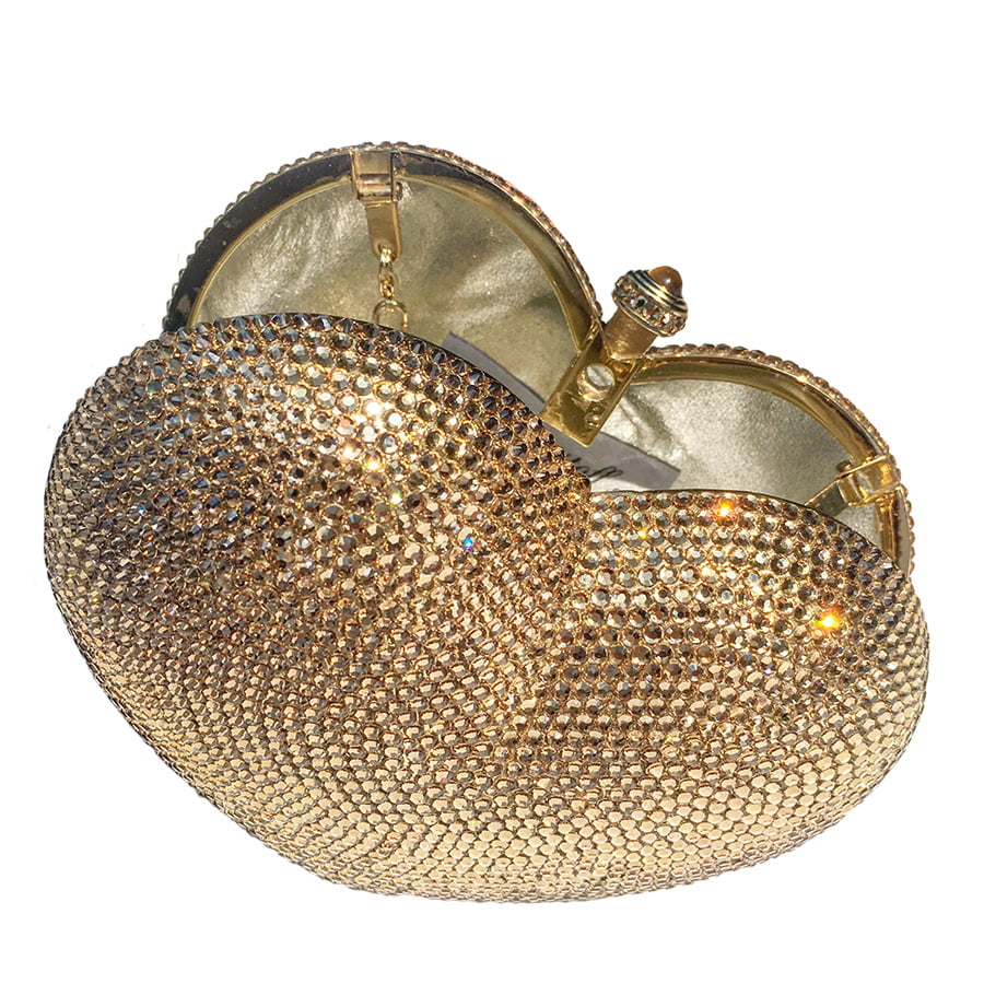 Swarovski Crystal Evening Clutch — Gold, Gold | Handmade in Canada | W10 — one of a kind Swarovski crystal, handmade in Canada by W10 Colours