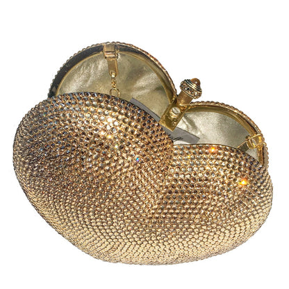 Swarovski Crystal Evening Clutch — Gold, Gold | Handmade in Canada | W10 — one of a kind Swarovski crystal, handmade in Canada by W10 Colours