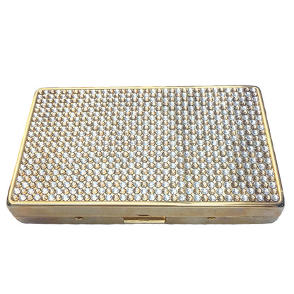 Swarovski Crystal Cigarette Case — Light Topaz, Gold | Handmade in Canada | W10 — one of a kind Swarovski crystal, handmade in Canada by W10 Colours