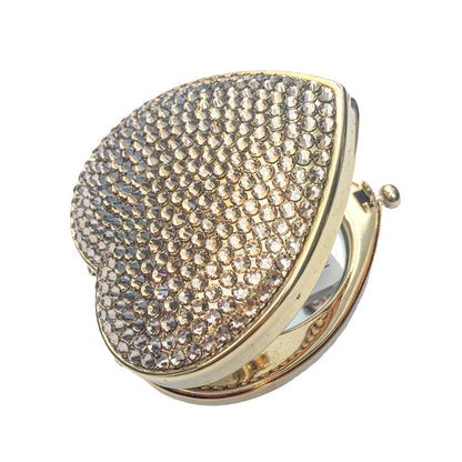 Swarovski Crystal Compact Mirror — Light Topaz, Gold | Handmade in Canada | W10 — one of a kind Swarovski crystal, handmade in Canada by W10 Colours