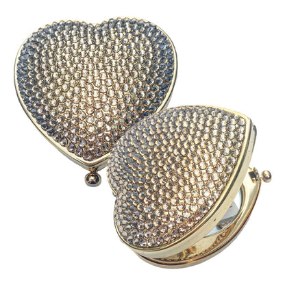 Swarovski Crystal Compact Mirror — Light Topaz, Gold | Handmade in Canada | W10 — one of a kind Swarovski crystal, handmade in Canada by W10 Colours