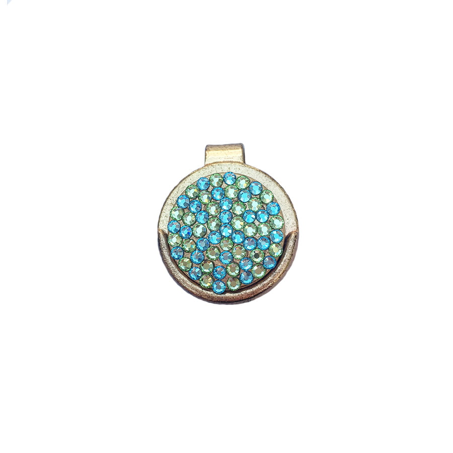 Swarovski Crystal Golf Ball Marker with Visor Clip colourway