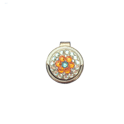 Swarovski Crystal Golf Ball Marker with Visor Clip colourway