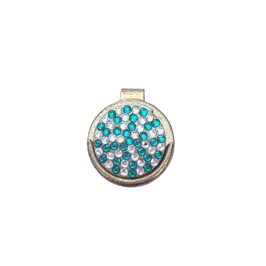 Swarovski Crystal Golf Ball Marker with Visor Clip colourway