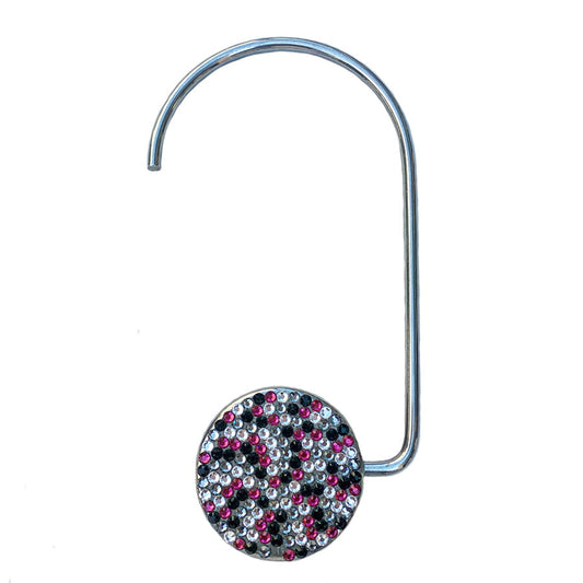 Swarovski Crystal Purse Hook — Siam Red, Silver | Handmade in Canada | W10 — one of a kind Swarovski crystal, handmade in Canada by W10 Colours