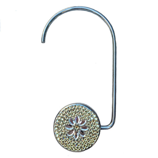 Swarovski Crystal Purse Hook — Jonquil Yellow, Silver | Handmade in Canada | W10 — one of a kind Swarovski crystal, handmade in Canada by W10 Colours