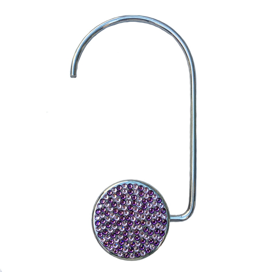 Swarovski Crystal Purse Hook — Light Amethyst, Silver | Handmade in Canada | W10 — one of a kind Swarovski crystal, handmade in Canada by W10 Colours