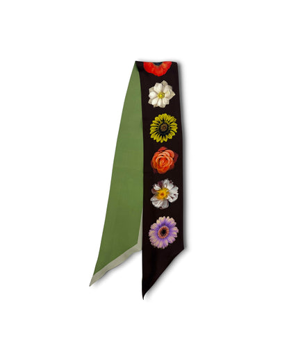 Barbieri Flower Twill Silk Tie Scarf