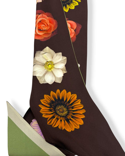 Barbieri Flower Twill Silk Tie Scarf