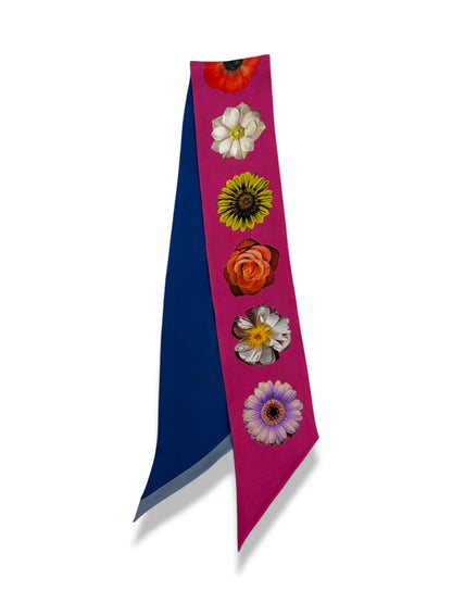 Barbieri Flower Twill Silk Tie Scarf