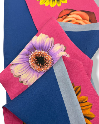 Barbieri Flower Twill Silk Tie Scarf