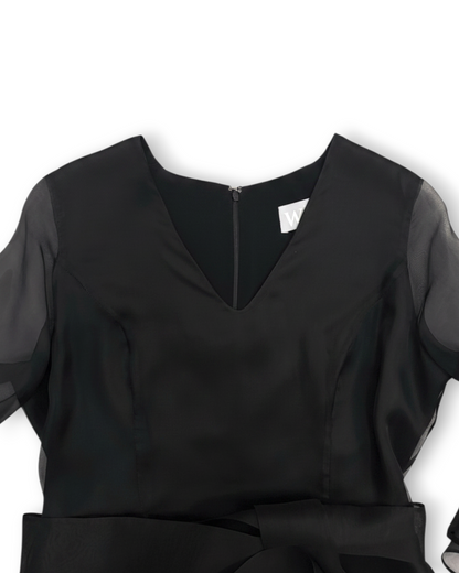 Tulip Peplum Blouse in Charmeuse Silk