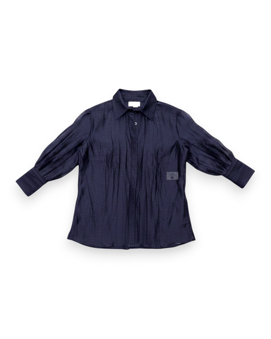 Siria Tunic Shirt in Crinkled Linen