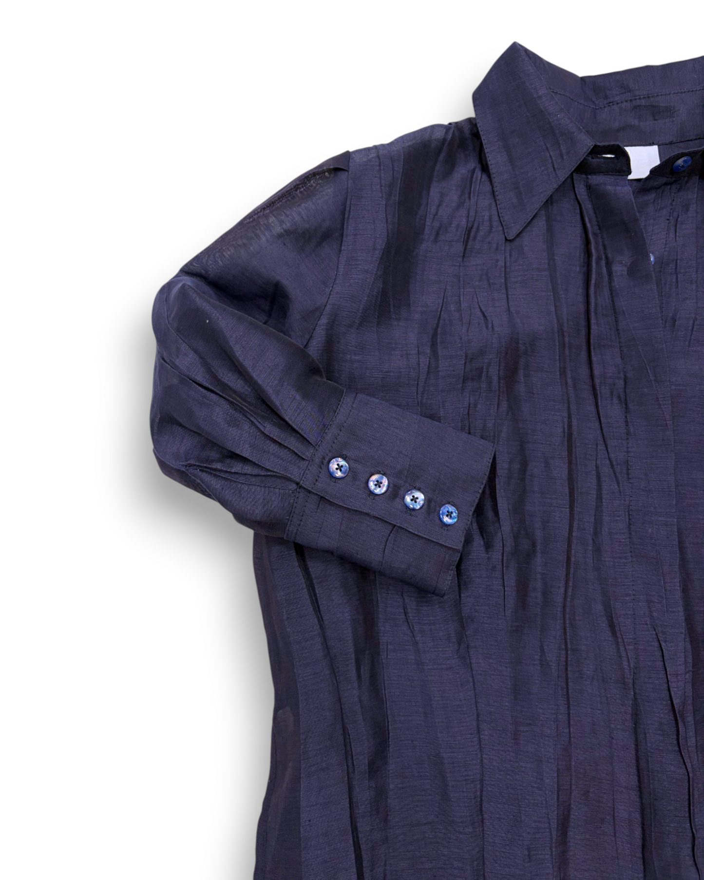 Siria Tunic Shirt in Crinkled Linen