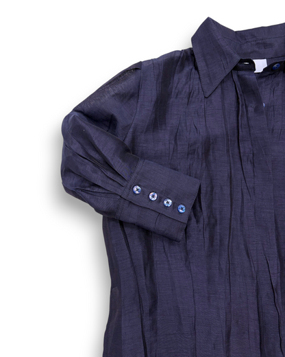 Siria Tunic Shirt in Crinkled Linen