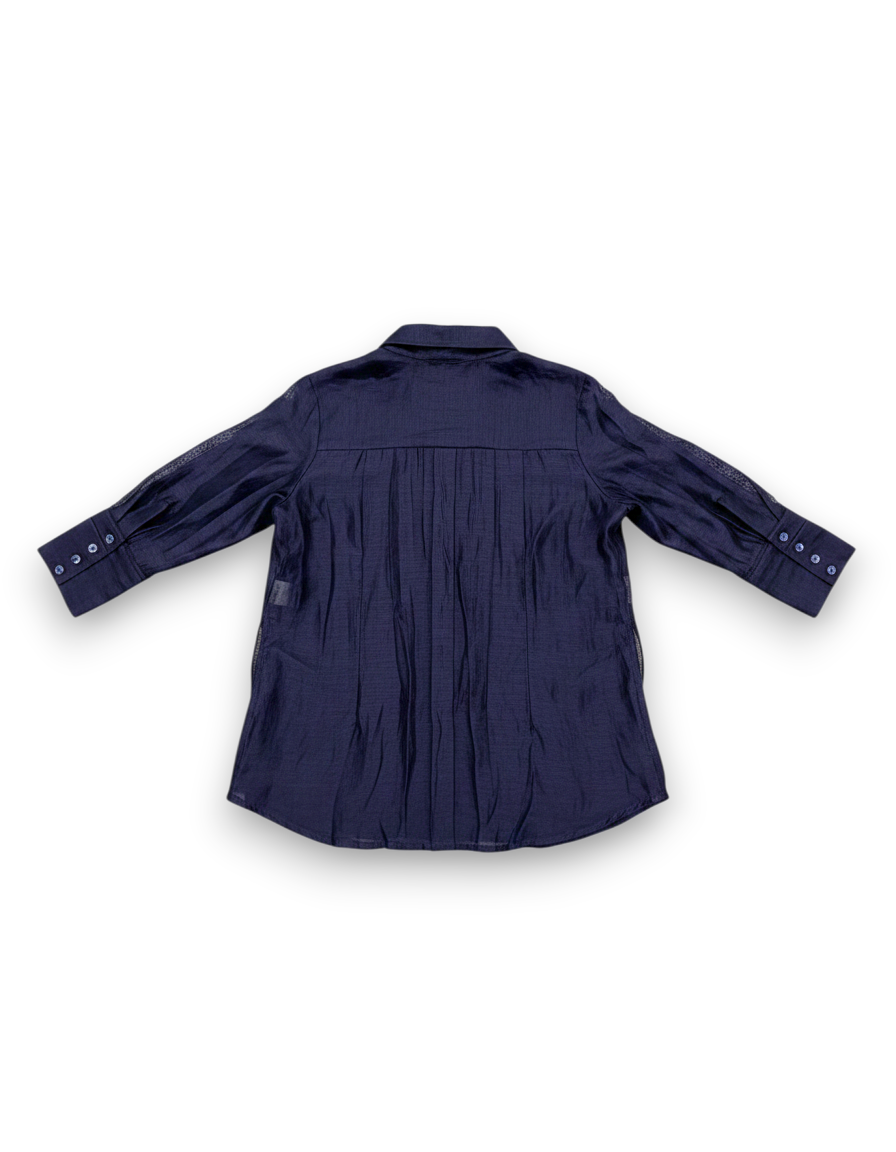 Siria Tunic Shirt in Crinkled Linen