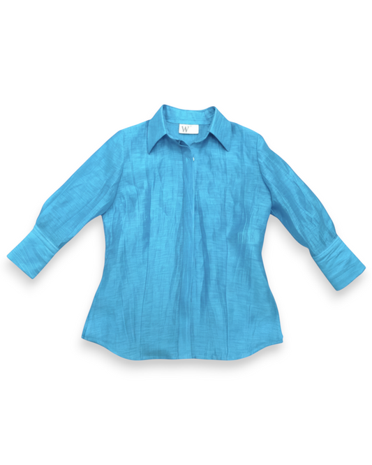 Siria Tunic Shirt in Crinkled Linen