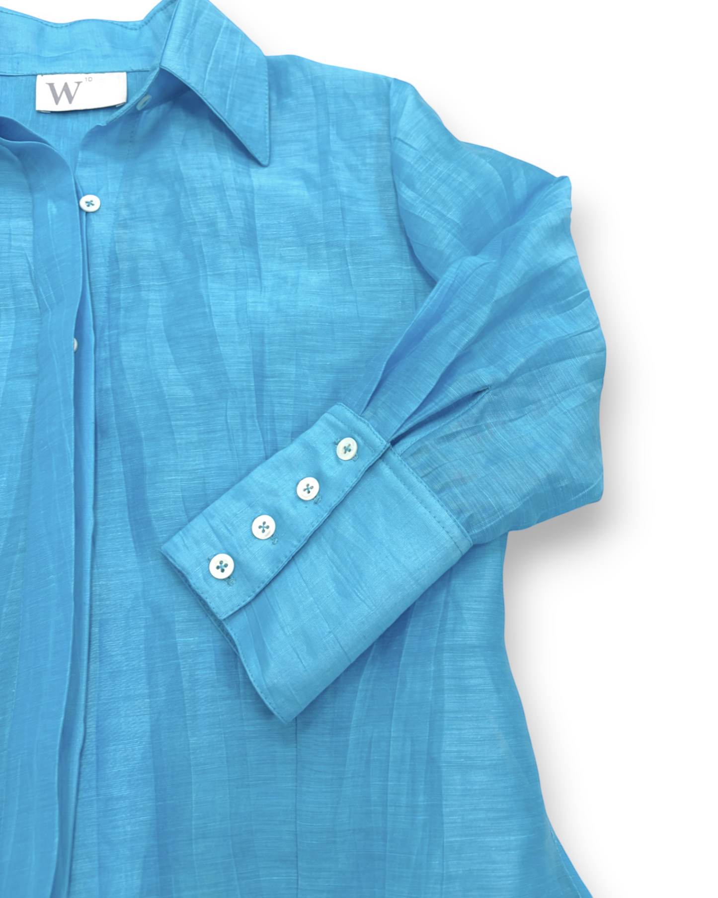 Siria Tunic Shirt in Crinkled Linen