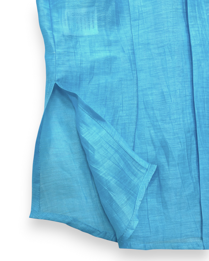 Siria Tunic Shirt in Crinkled Linen