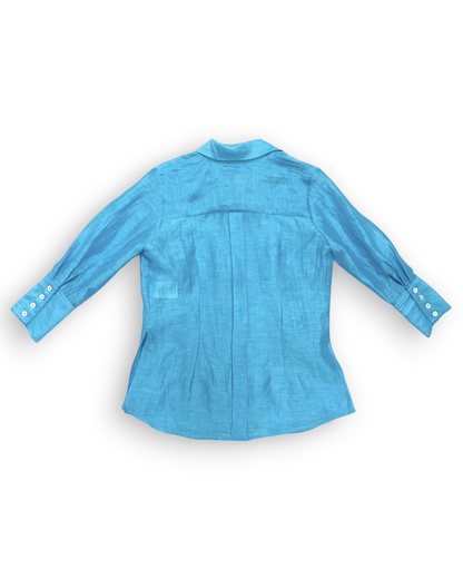 Siria Tunic Shirt in Crinkled Linen