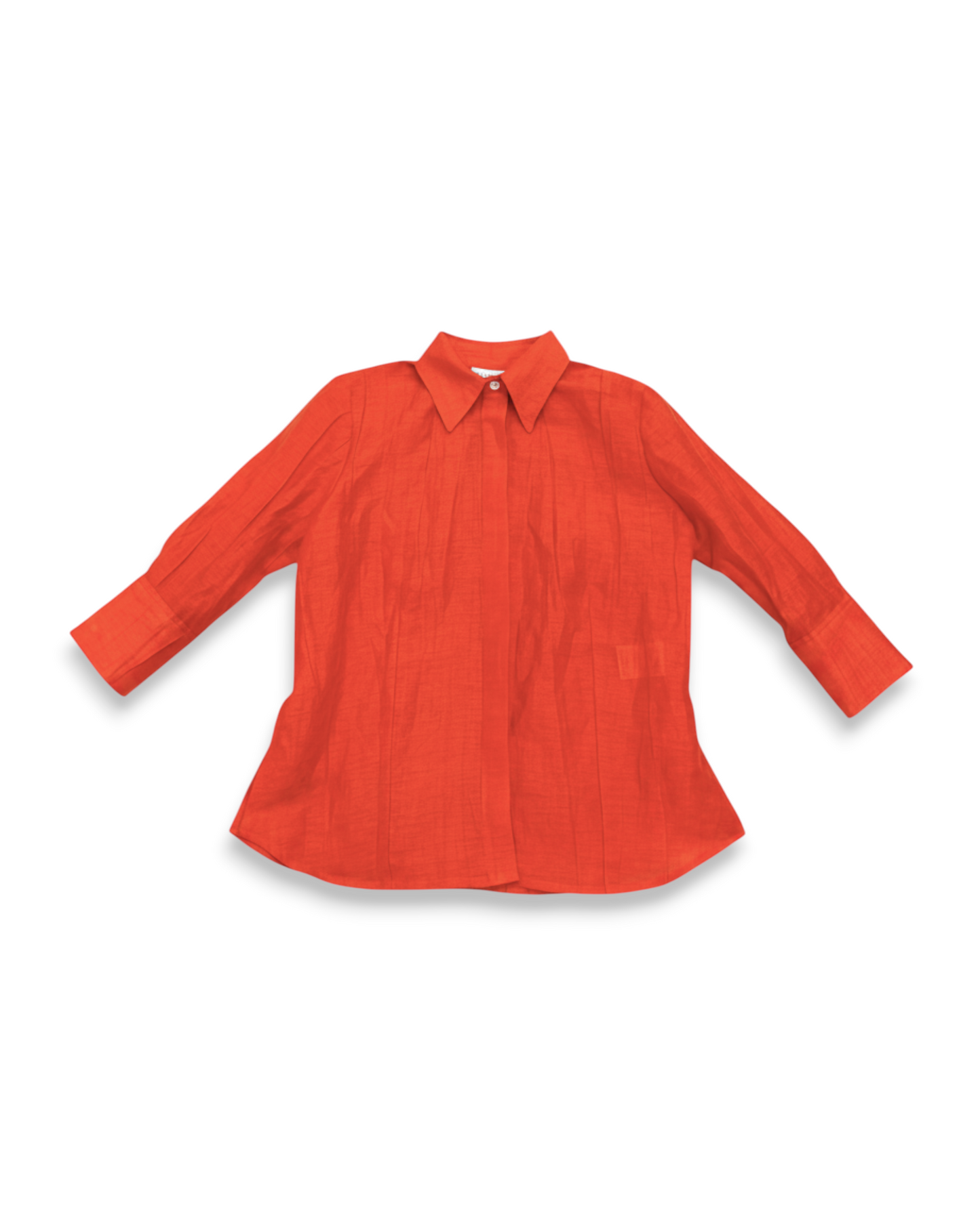 Siria Tunic Shirt in Crinkled Linen