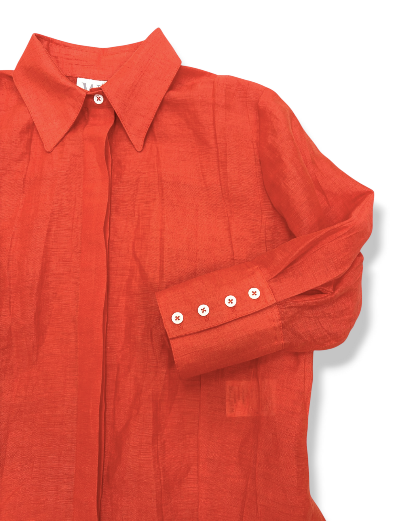 Siria Tunic Shirt in Crinkled Linen