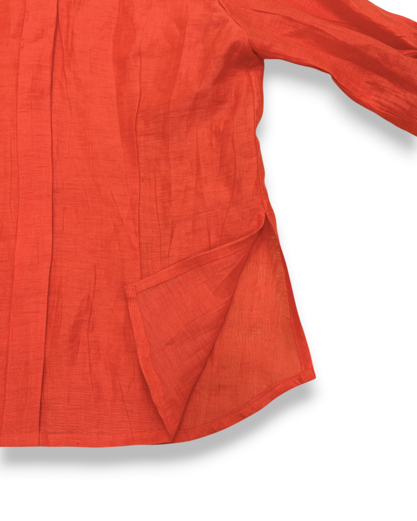 Siria Tunic Shirt in Crinkled Linen