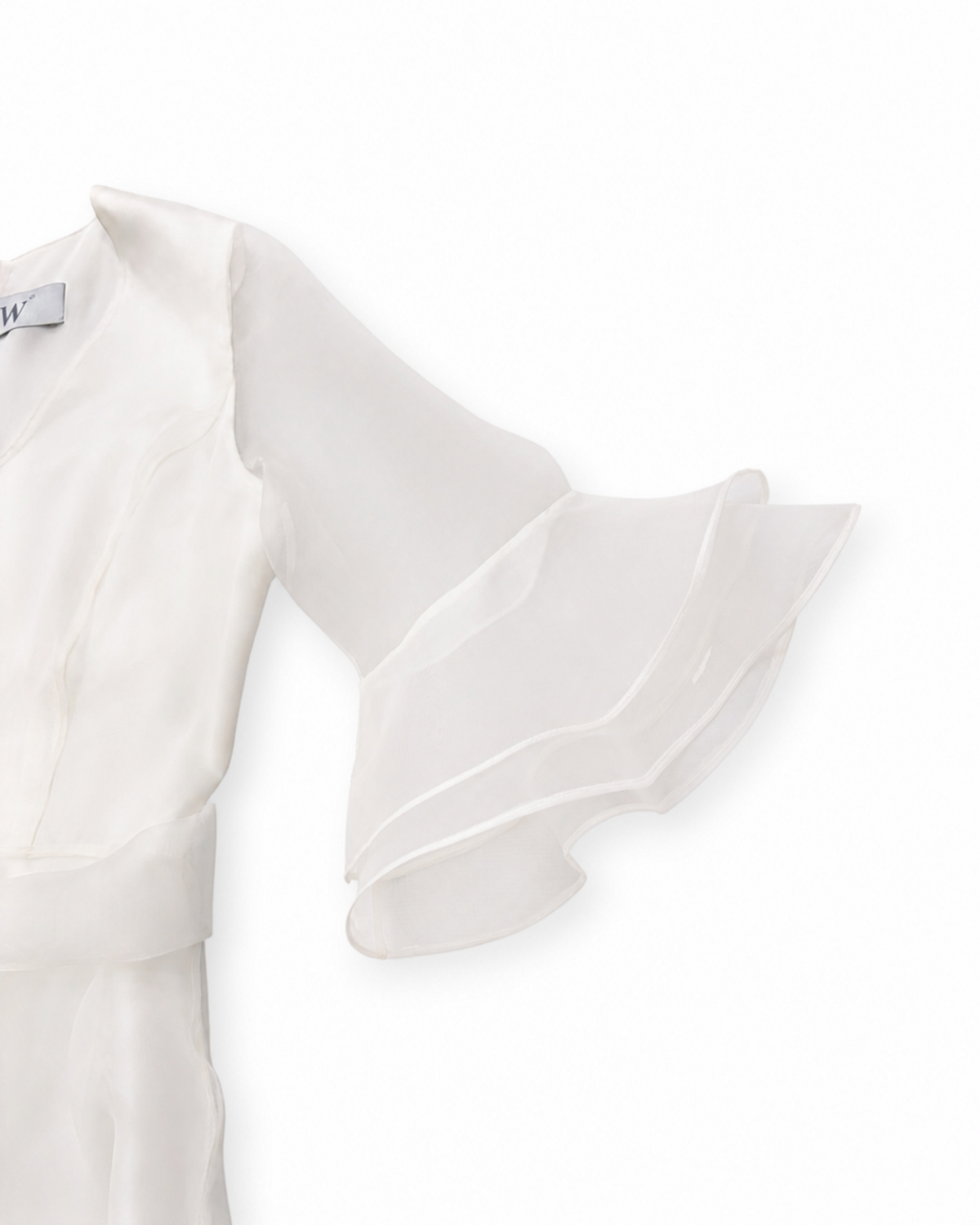 Tulip Peplum Blouse in Charmeuse Silk