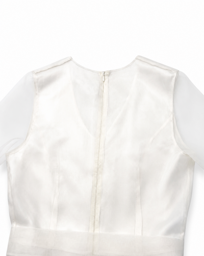 Tulip Peplum Blouse in Charmeuse Silk