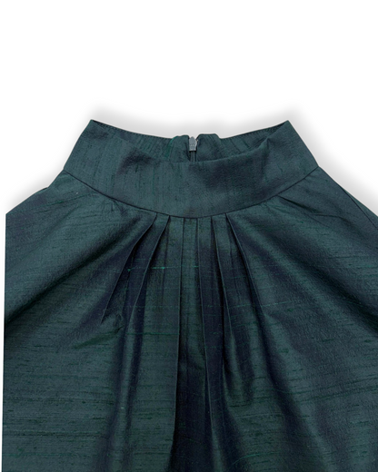 Safia Mock Neck Top in Dupioni Silk