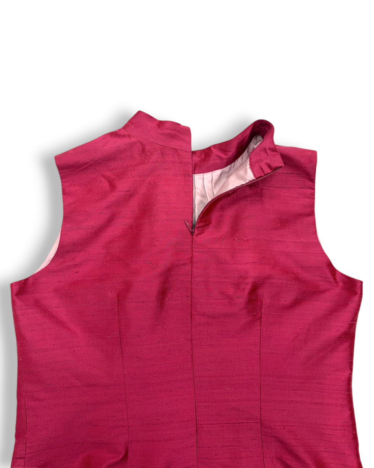 Safia Mock Neck Top in Dupioni Silk