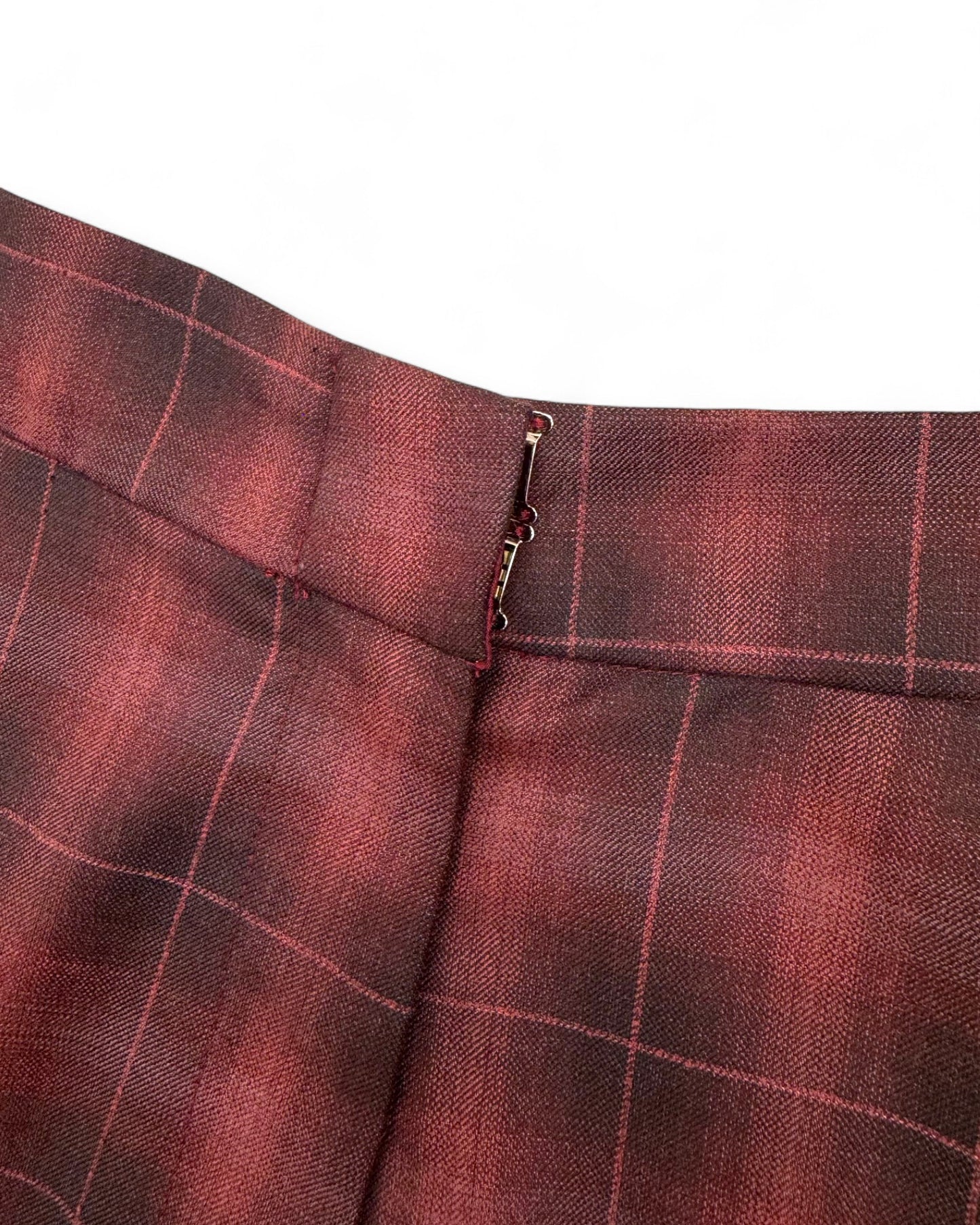 Gloria Palazzo Pant in Maroon Check