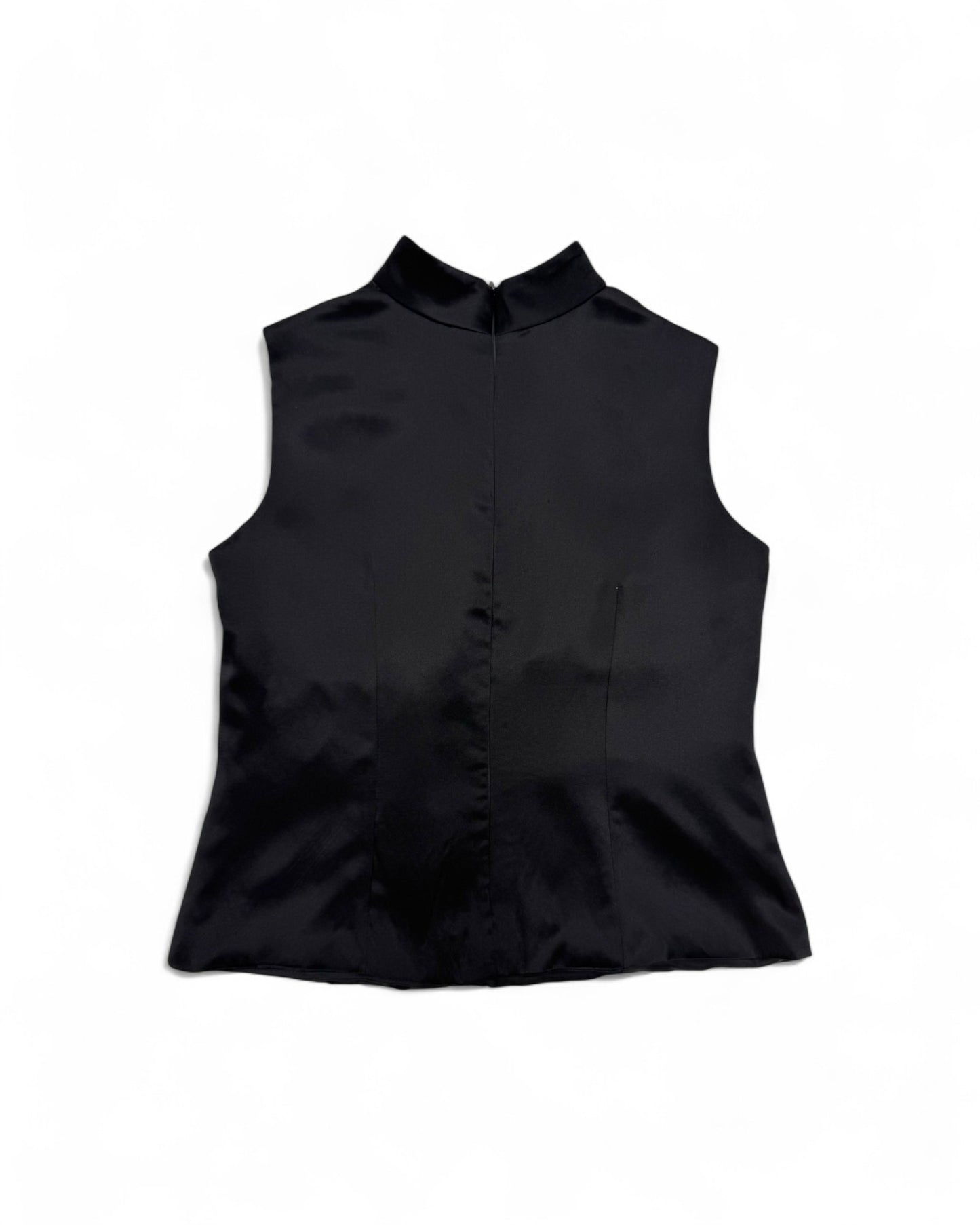 Safia Mock Neck Silk Top