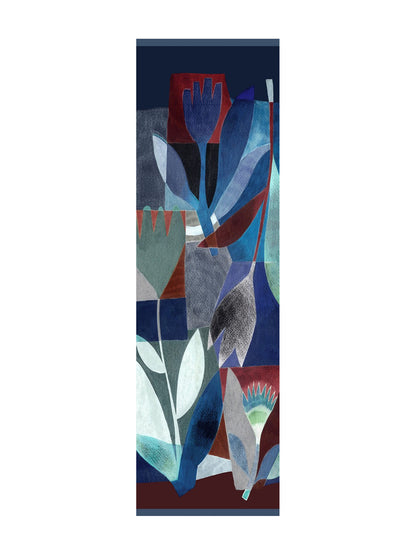 Barbieri Botanical Collage Wool Scarf
