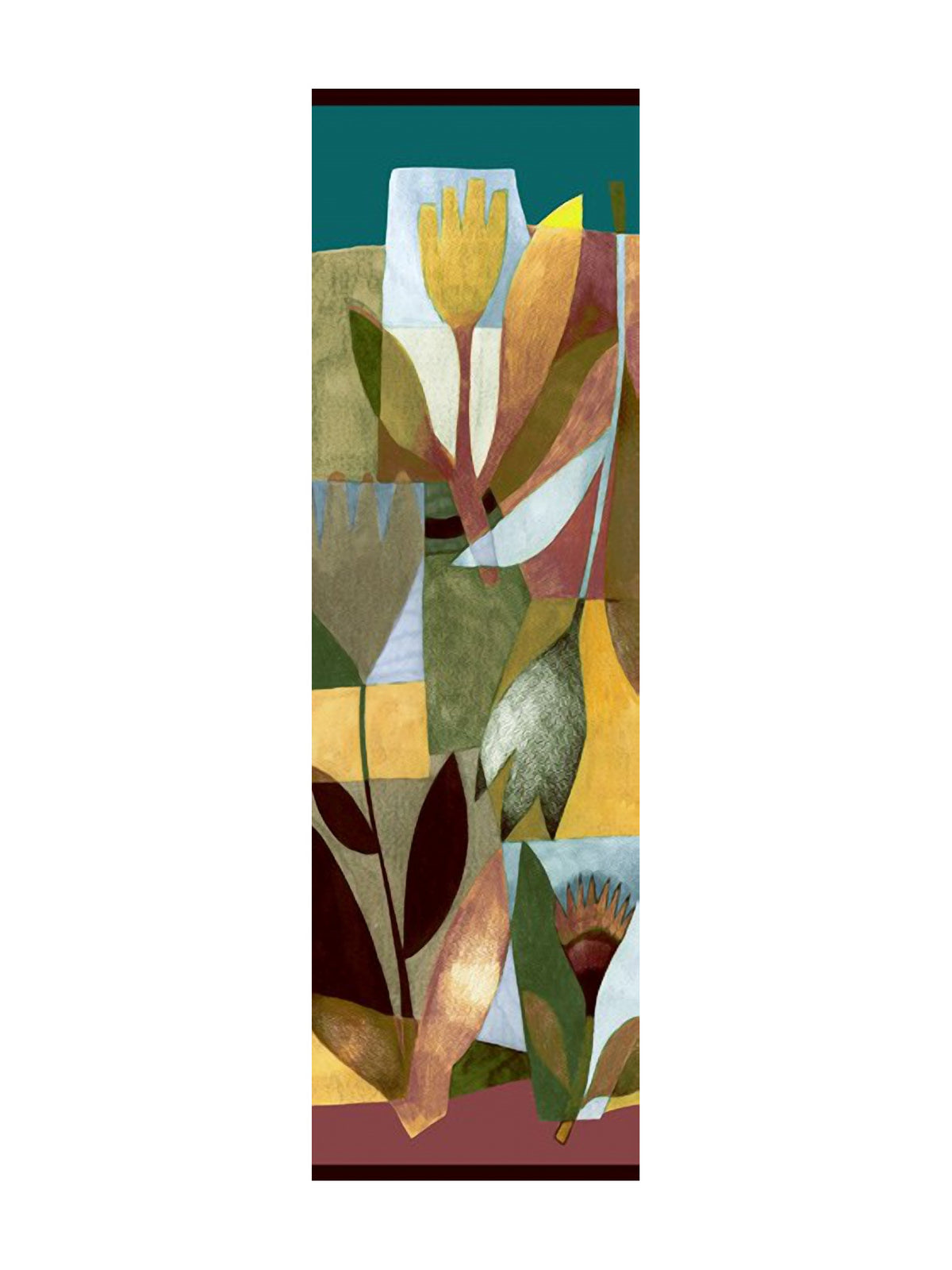Barbieri Botanical Collage Wool Scarf