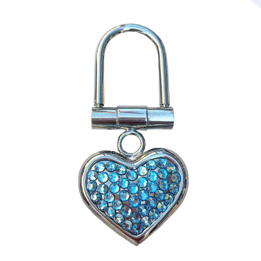 Swarovski Crystal Keychain — Aqua, Silver | Handmade in Canada | W10 — one of a kind Swarovski crystal, handmade in Canada by W10 Colours