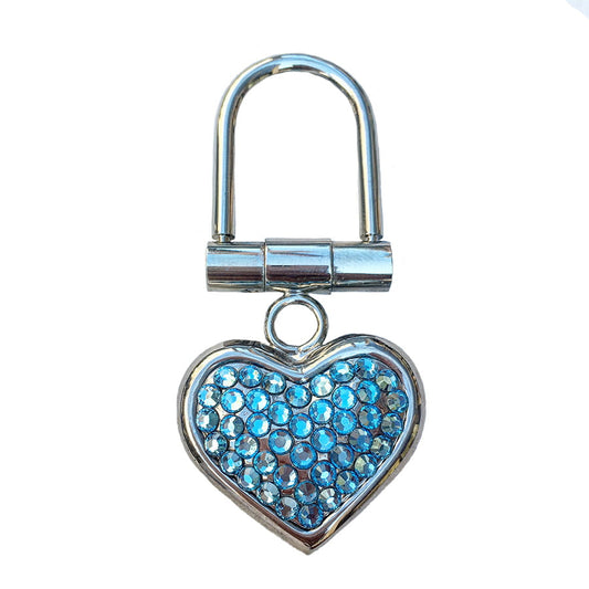 Swarovski Crystal Keychain — Aqua, Silver | Handmade in Canada | W10 — one of a kind Swarovski crystal, handmade in Canada by W10 Colours