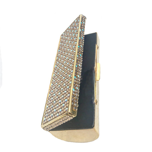 Swarovski Crystal Lipstick Holder — Light Topaz, Gold | Handmade in Canada | W10 — one of a kind Swarovski crystal, handmade in Canada by W10 Colours