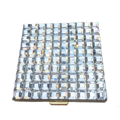 Swarovski Crystal Compact Mirror — Clear Crystal, Gold | Handmade in Canada | W10 — one of a kind Swarovski crystal, handmade in Canada by W10 Colours